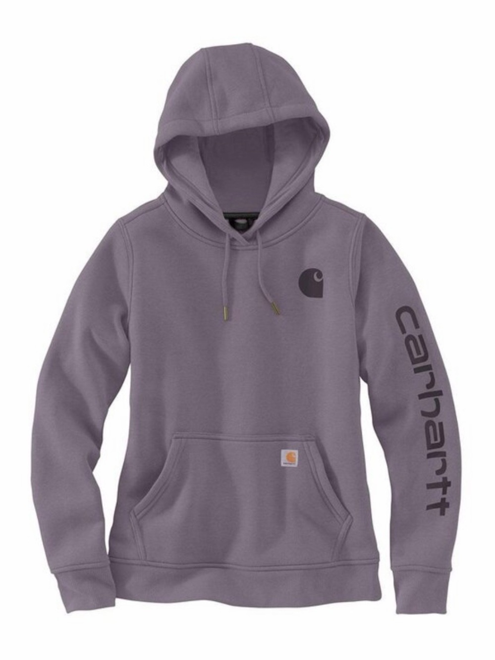 Carhartt Clarksburg Logo Sleeve Hoodie Women’s Medium Relaxed Fit Purple